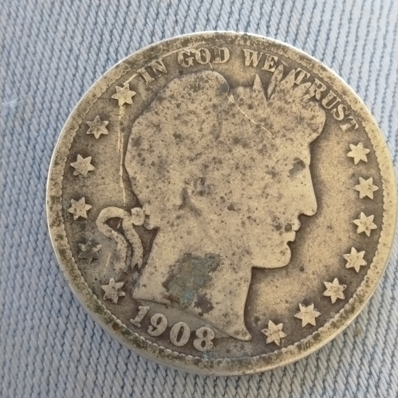Barber Half Dollar 1908 - Picture 4 of 4